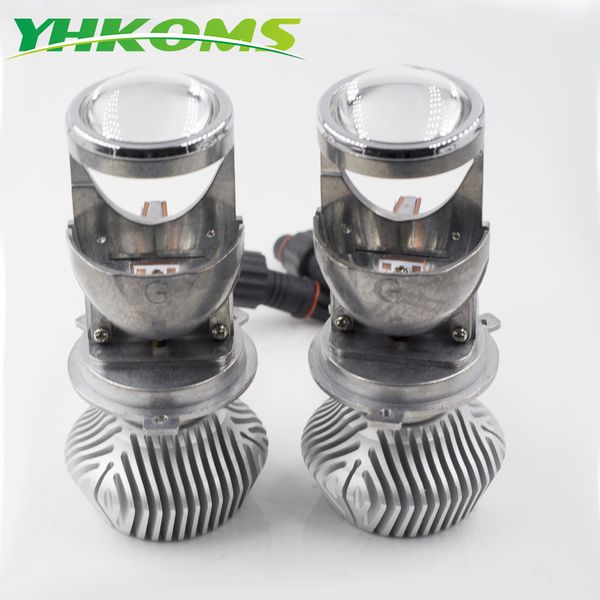 

YHKOMS H4 мини-проектор объектив фар автомобиля лампы H4 Привет / Lo Луч LHD RHD светодиодные фары автомобильные светодиодные лампы 50 Вт 8000LM 6500 К 12 В