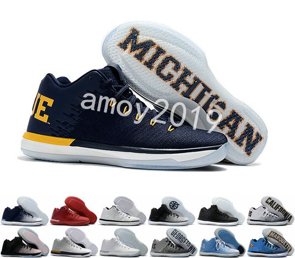 

2018 chaussures 31 xxxi low michigan wolverines men basketball shoes marquette 31s mens trainers zapatos sports designer sneakers