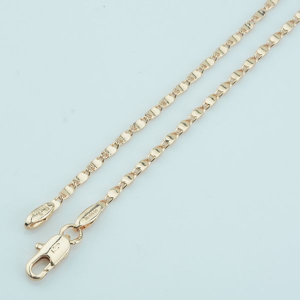 

whole sale1pcs 2mm necklace womens men long necklace 585 gold color smooth chain jewelry 50cm, Silver