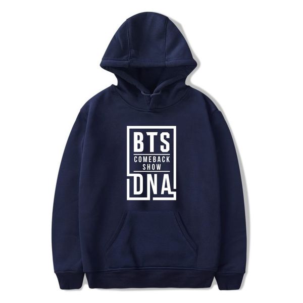 

men's bts dna letters printed hoodies casual hooded pullover male female mens designer high street sweatshirts, Black