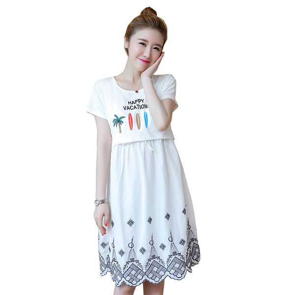 2020 Summer Fashion Maternity Nursing Dress Breastfeeding Clothes