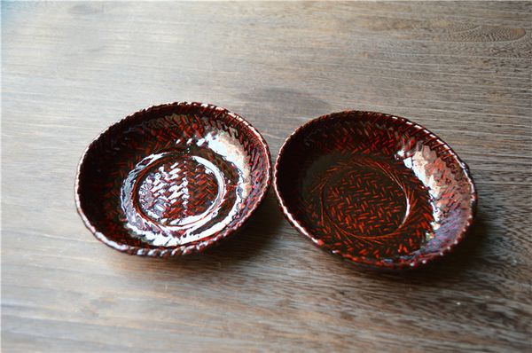 

wholesale-the made of bamboo plate fruit nut small dish 12*2cm 6pcs/lot
