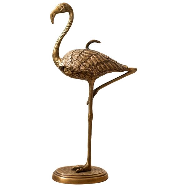 

латунь фламинго украшения рабочего стола украшения ретро искусство