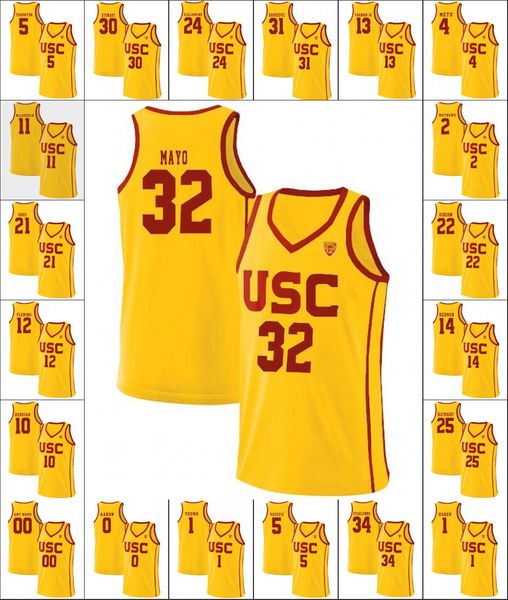 

10 дедмон 5 торнтон 4 chimezie metu 1 янг 5 торнтон 30 стюарт 11 mclaughlin ncaa usc троянский колледж баскетбол золото джерси, Black;red