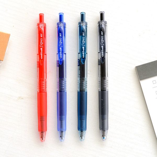 

4pcs mitsubishi umn-105 gel ink pen click type classic office special signature pen exam special for students supplies