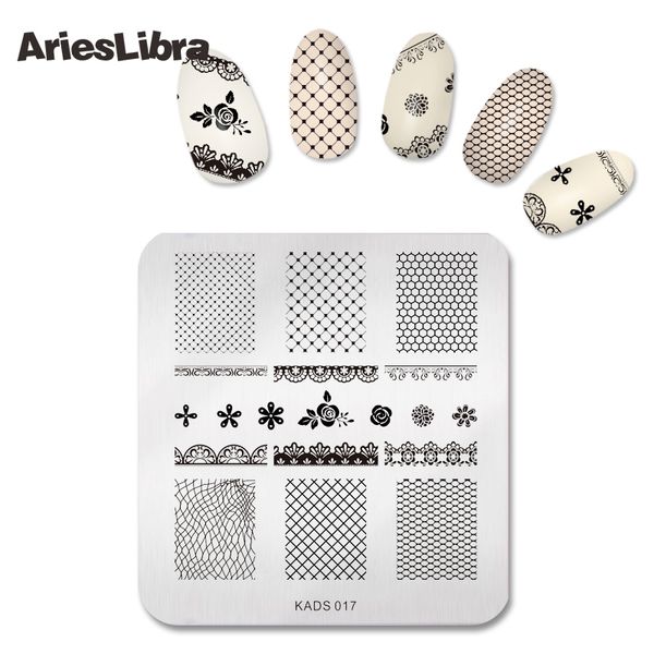

arieslibra 24 designs flower/christmas diy polish stamping nail stamp templates nail art plates image plates nails tools, White