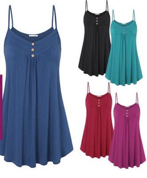 

new women's 2018 summer loose v-neck halter large size, White