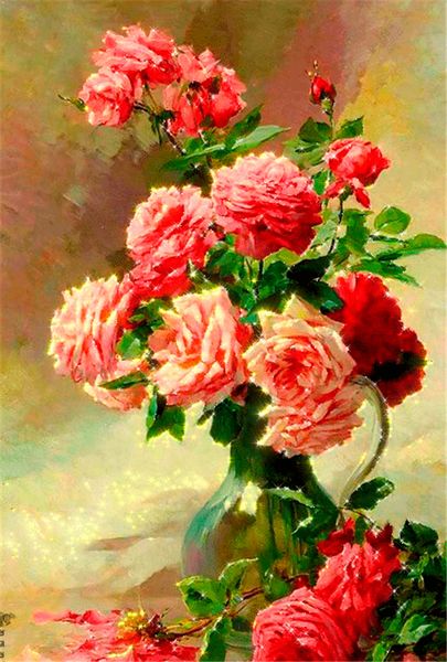

mosaic home decoration flower rose diy diamond painting cross stitch kit rhinestone full square diamond embroidery zxh0683