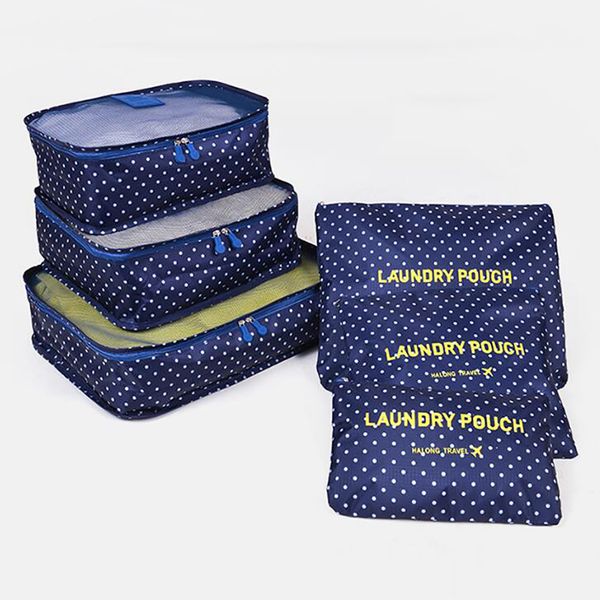 

6 pcs/set travel home luggage storage bag clothes storage organizer portable cosmetic bags bra underwear pouch storage bags 8 color 2018 hot