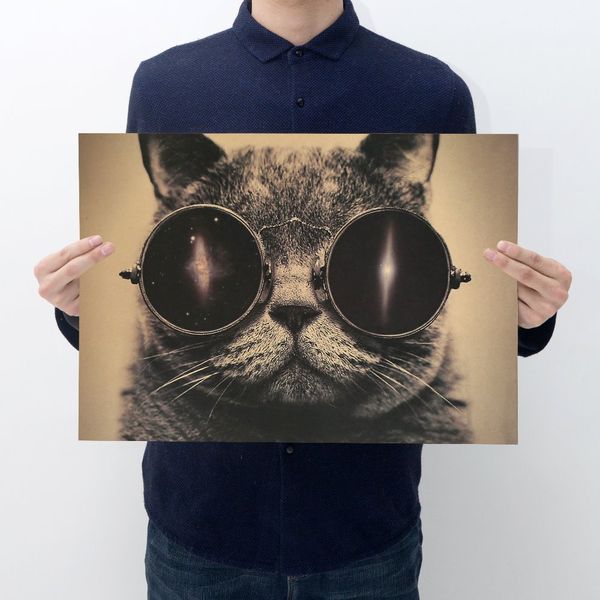 

new art design vintage cat poster printing retro decoration poster decor in bedroom