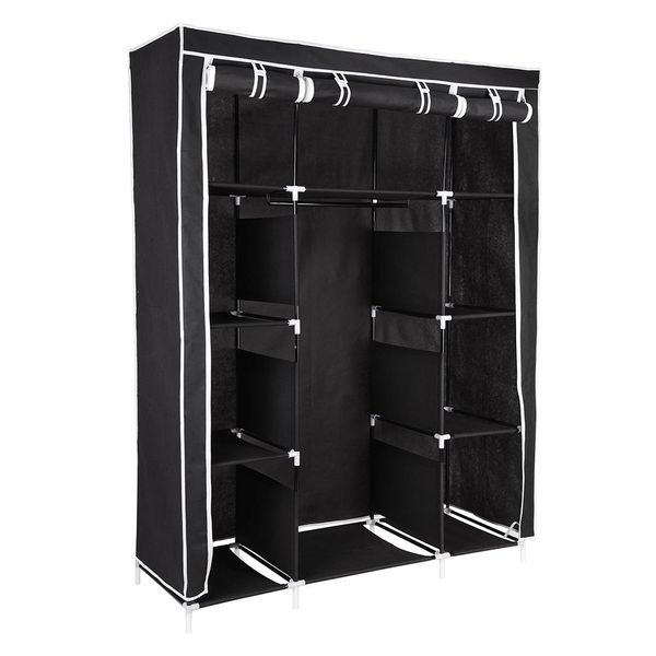2019 Portable Closet Wardrobe Clothes Rack Storage Organizer