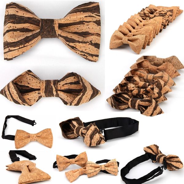 

2018 new fashion wooden bowties unique handcrafted wood wedding bowknot classic part ties for men 24 styles, Black;gray