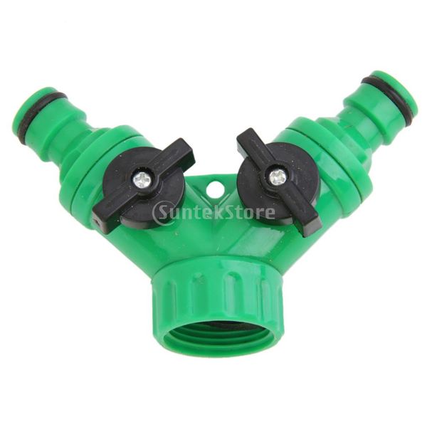 

garden 2-way adapter y tap connector fitting switch for irrigation hose pipe