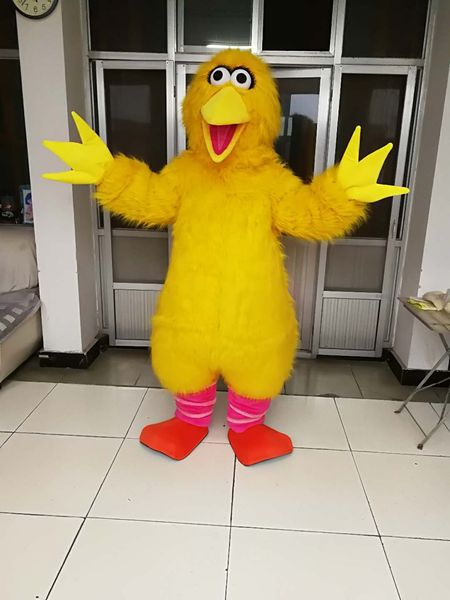 

real pictures deluxe big bird mascot costume size ing, Red;yellow