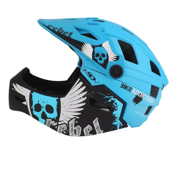 

children cycling full covered helmet outdoor sports safety kids helmets bike bicycle riding bmx 2 in 1 full face helmet