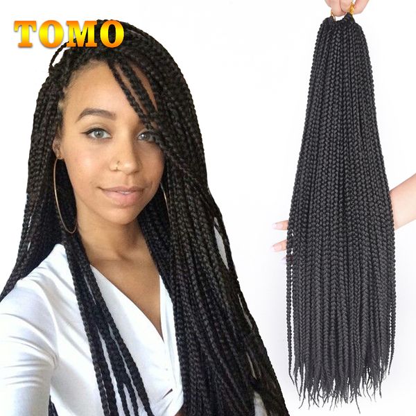 Tomo Box Braid Crochet Braids Hair Extensions Ombre Synthetic
