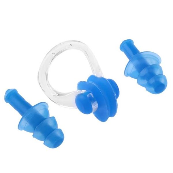 Silicone macio impermeável Natação Set Nose Clip Ear Plug Tool