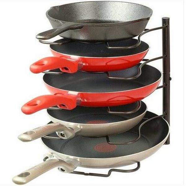 

wholesales kitchen cabinet pantry pan and pot lid organizer rack holder 5 tier kitchen storage & organization
