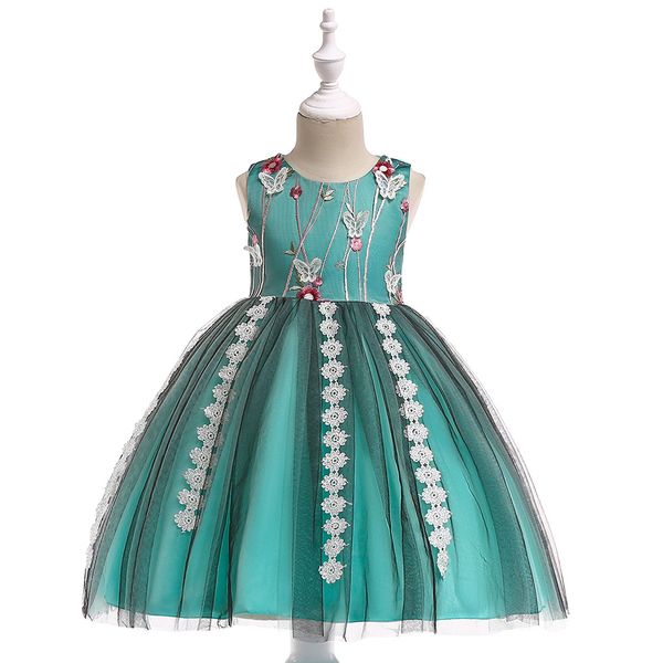 

детское платье девушки цветы бабочка сетки юбка детская принцесса pettiskirt дети платье, Red;yellow