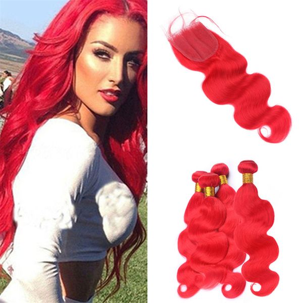 

Индийские красные волосы девственницы 4 связки сделок с закрытием шнурка