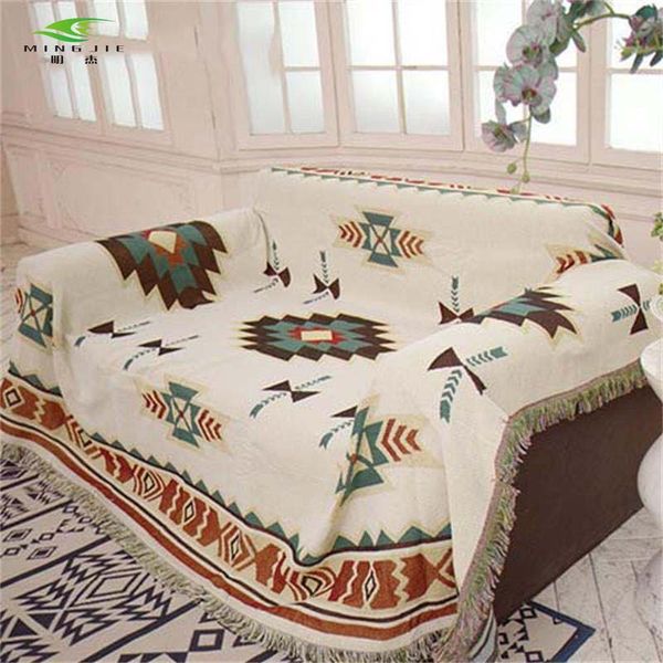 

new european geometry throw knitted blanket christmas decorations for home on plaid sofa beds stitching weighted thread blankets