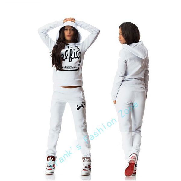 

Active Woman Tracksuit Clothing Hoodies Set Letter Print Sportwear Suit Women 2 Piece Set Costumes Sweatshirt +Pants Sudaderas