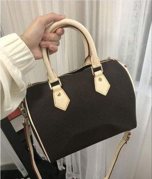

bag quality women bags bag classic style lock fashion speedy shoulder messenger lady totes handbags bags 35cm women with odxvn, Red;black