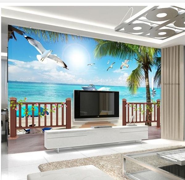 

пѬимоѬкий пейзаж 3d-елевизоѬ он-наенна Ѭопи 3d-обои 3d обои дл в-она