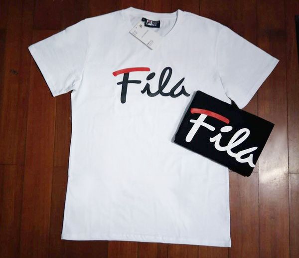 

new fl letters printed casual tshirts summer male simple solid color tees short sleeve crew neck, White;black