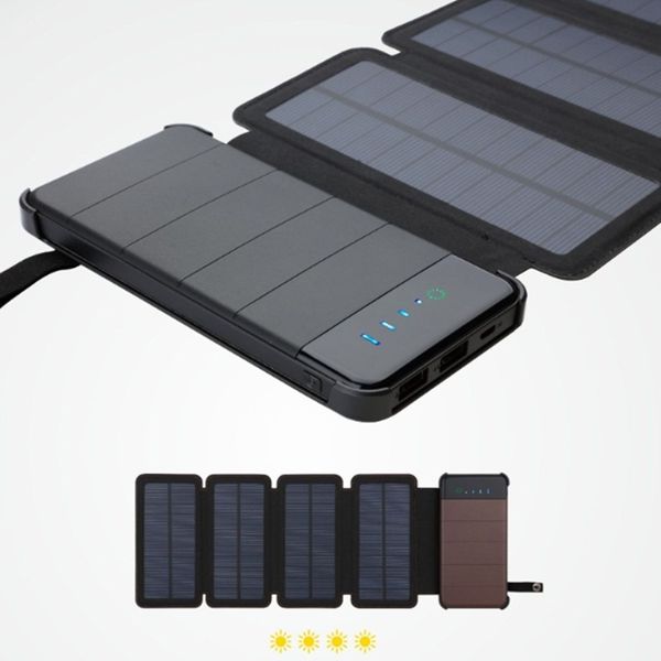 

sunpower 8w folded solar energy battery 20000mah charger solar power bank removable solar charger case for electronic products