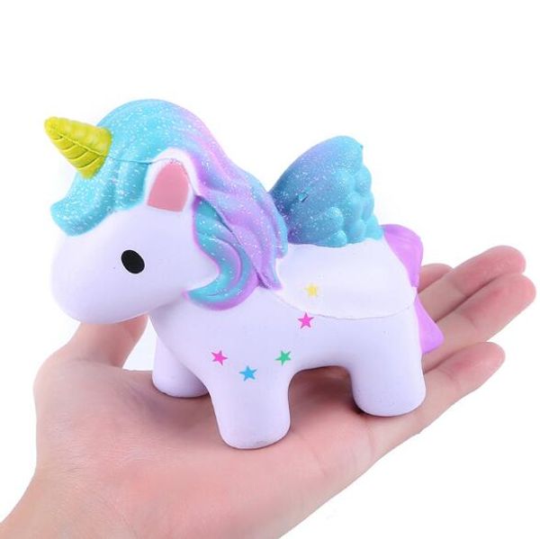 

squishy unicorns 15cm jumbo slow rising soft horse oversize phone squeeze toys pendant anti stress kid cartoon toy decompression toy
