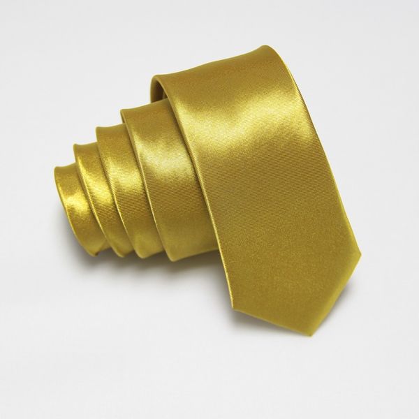 

2018 men ties skinny tie solid color gold, Black;blue