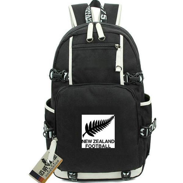 

nzl backpack new zealand team day pack leaf badge football school bag soccer knapsack laprucksack sport schoolbag out door daypack