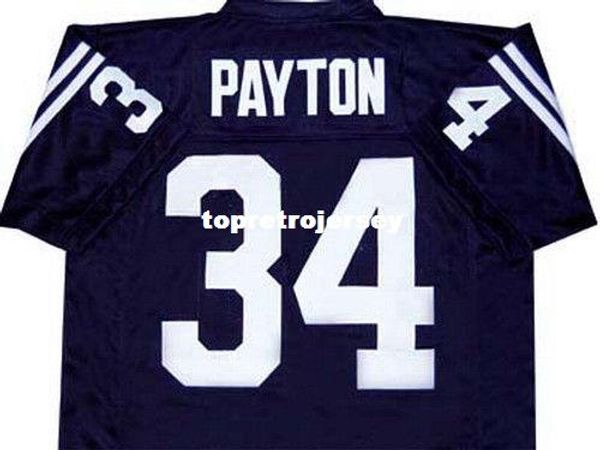

walter payton jackson state university jersey navy blue new any size xs - 5xl football jerseys, Black;red