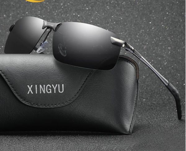 

men's polarized sunglasses, half frame driving sunglasses, classic retro glasses, White;black