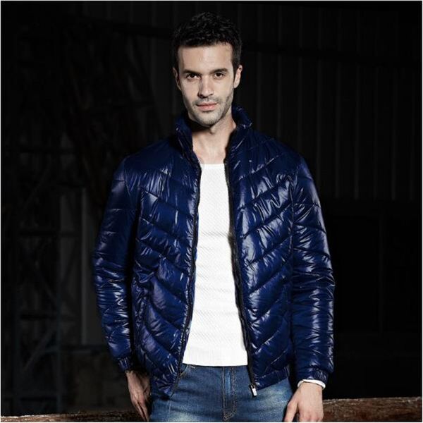 

2018 winter fashion mens down jackets waterproof male outerwear breathable casual coats windproof feather jacket for men, Black