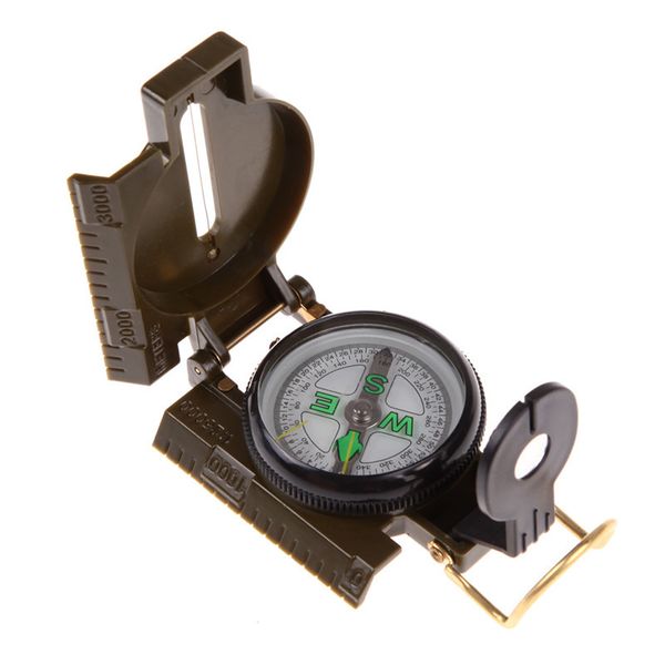 

new portable folding lens compass american military outdoor camping hiking climbing multifunction compasses tool army green