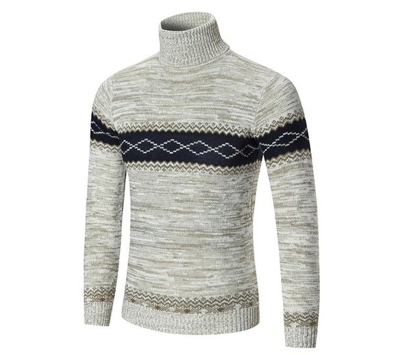 

2018 autumn winter men cotton cotton basis sweater long sleeve thick warm slim fit male o neck turtle neck gray, White;black