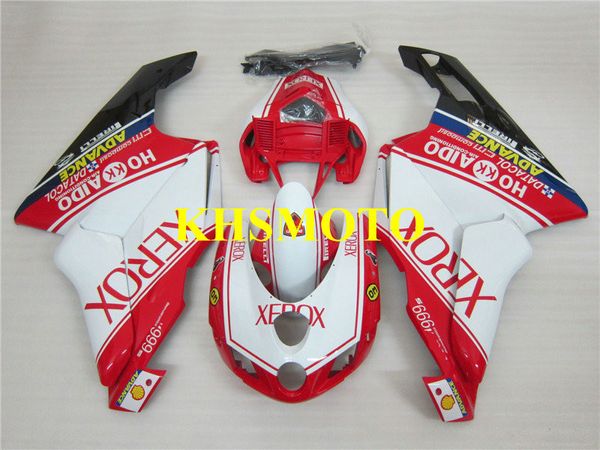 Spritzguss-Verkleidungsset für DUCATI 749 999 05 06 Ducati 749 2005 2006 ABS rot weiß schwarz Verkleidungsset + Geschenke DE01