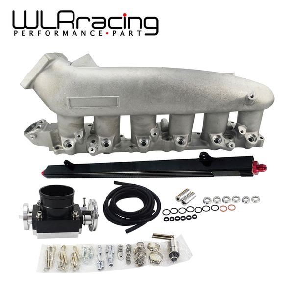 

wlr racing - cast intake manifold for 240sx rb25det rb25 skyline + 80mm throttle body + fuel rail wlr-im32-sl+6980+5439