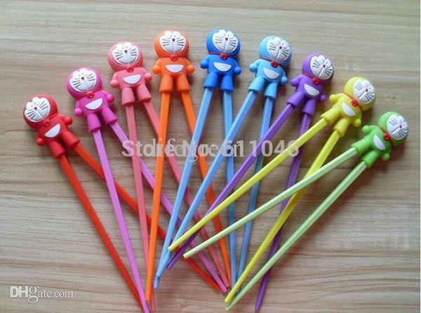 

wholesale-20pairs/lot the girl cartoon beginner cartoon style easy fun learning helper chopsticks random color ing