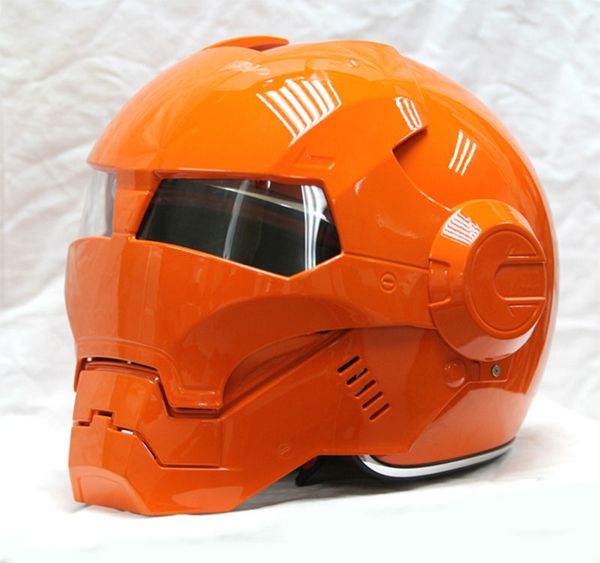 

motocross helmets masei orange ironman iron man helmet half helmet open face abs casque motocross 610