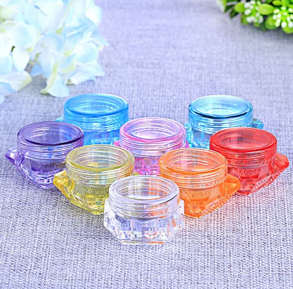 

50pcs/lot 5ml diamond shaped pp plastic cream jar small cosmetic plastic bottle container for cosmetics packaging