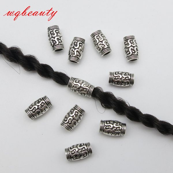 2019 Antique Silver Hair Dread Dreadlock Beads Cuffs Approx 3 8