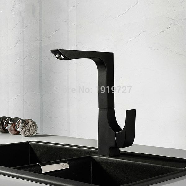 

new arrival modern one hole 360 dergee swivel gooseneck mixer tap spout single handle square high profile bar kitchen faucet