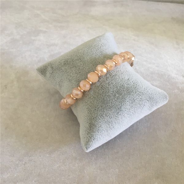 

casual lovely ab bead with snake chain strand bracelet for woman girl, Black
