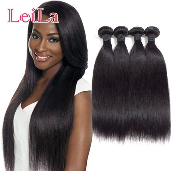 

brazilian peruvian raw indian malaysian straight hair remy human hair bundles 10a grade vrigin hair straight extensions 4pieces/lot, Black