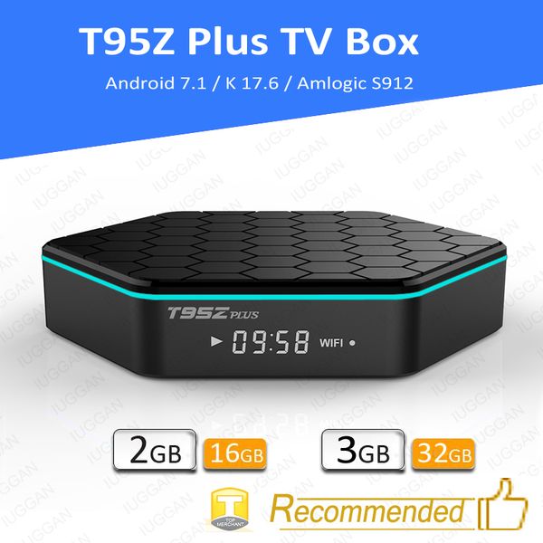 

T95z plu tv box android 7 1 amlogic 912 octa core tv box 2gb 16gb player17 6 5g wifi bluetooth gigabit t95 media player