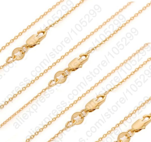

giemi big discount wholesale 50pcs ювелирные изделия ожерелье комплект желтое золото заполненные роло цепи + застежки омара для подвеска 16, Silver