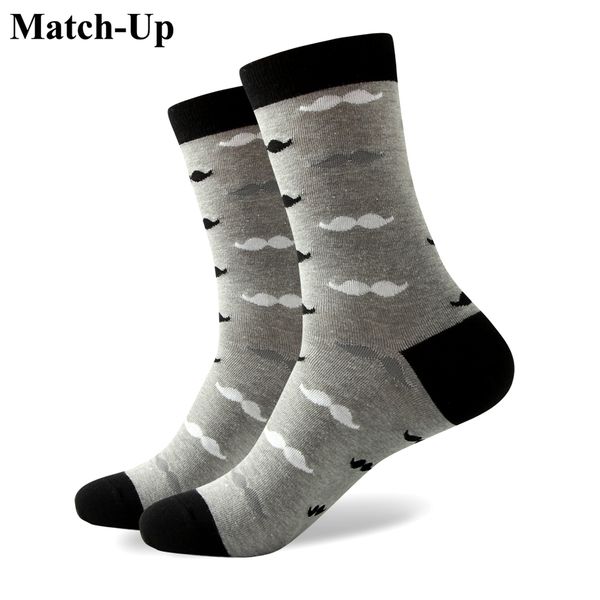 

2016 men's combed cotton brand men socks,colorful mustache socks,us size (7.5-12) 324, Black